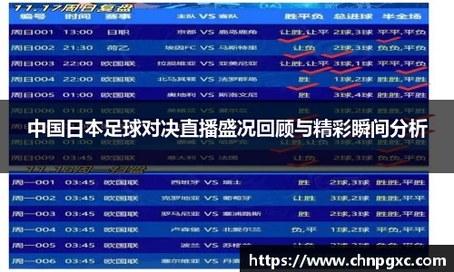 中国日本足球对决直播盛况回顾与精彩瞬间分析